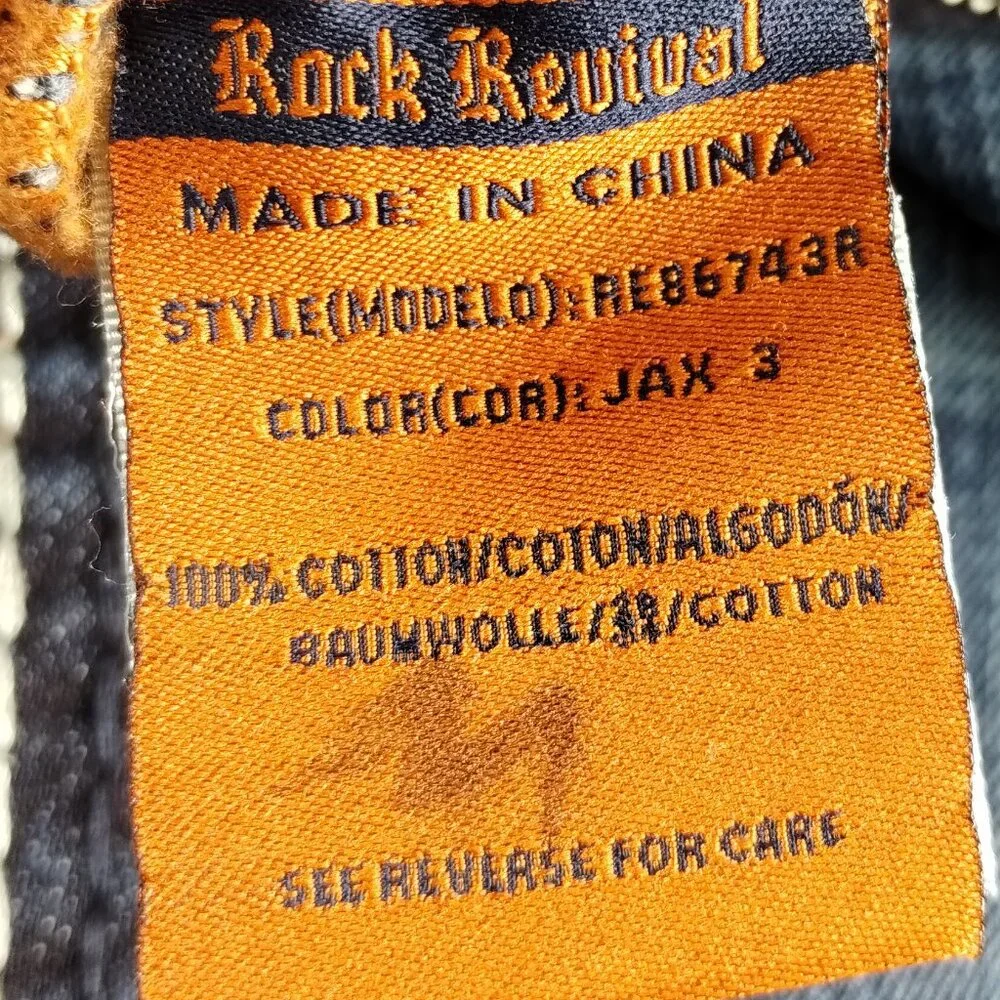 Rock Revival Jax Studded Boot Jeans Size 30 - Picture 10 of 16